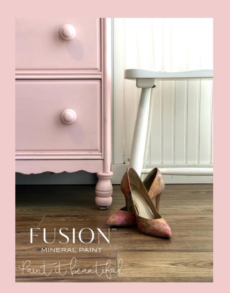 A soft pale pink from Fusion Mineral Paint